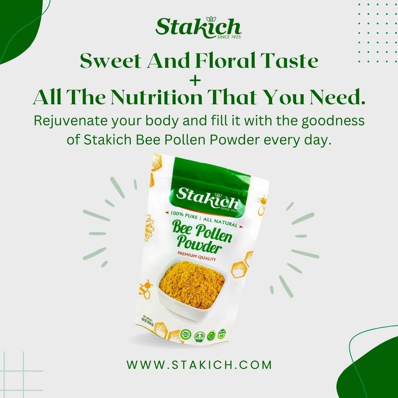 Stakich 100% Pure Natural Bee Pollen Powder - 0.5kg Premium Quality - Image 3